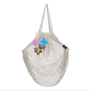 Harry Styles Beige Mesh Shoulder Bag with Charm